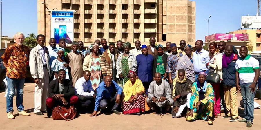 The delegation upon their arrival in Ouagadougou